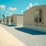 Exterior of portable classrooms