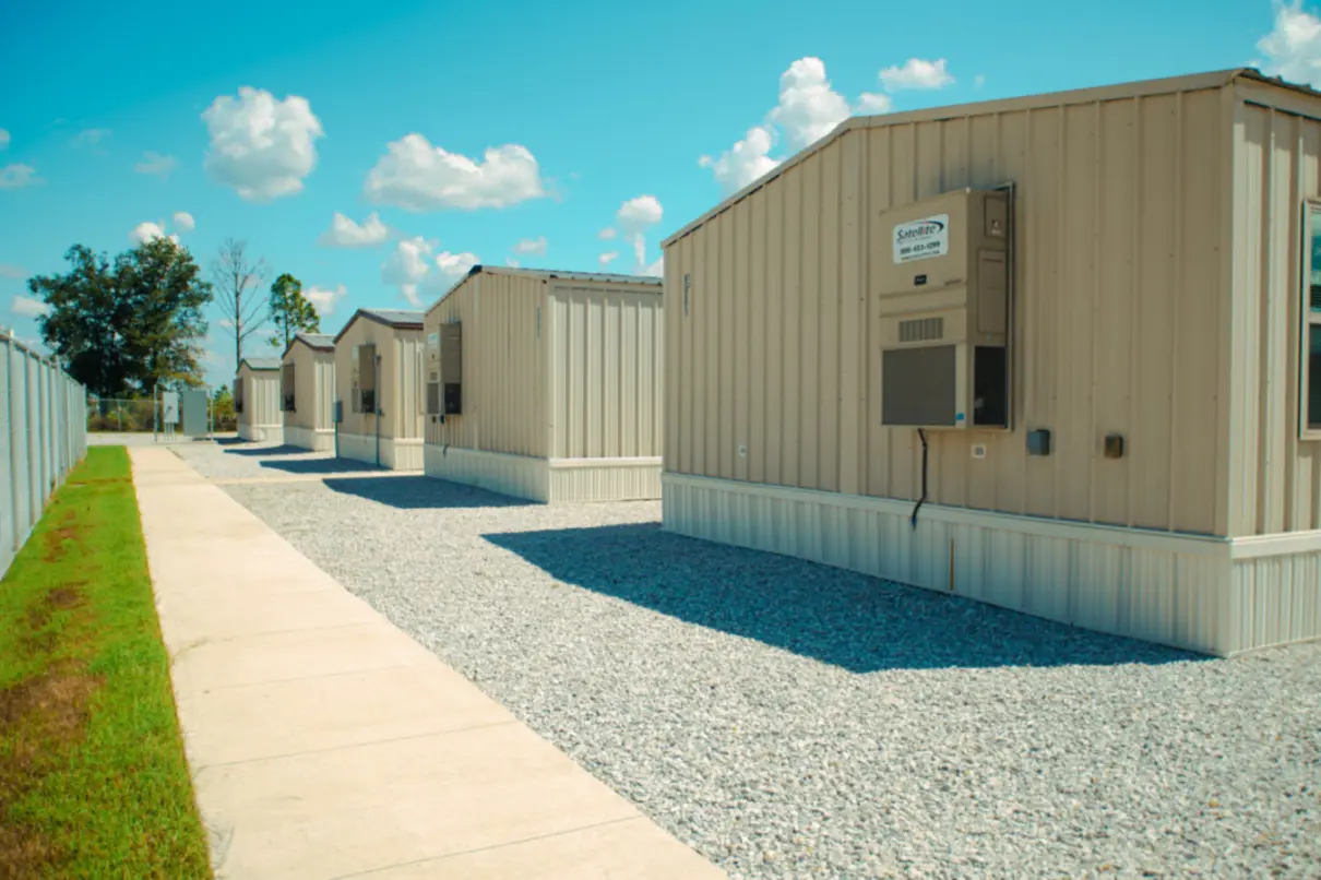 Exterior of portable classrooms